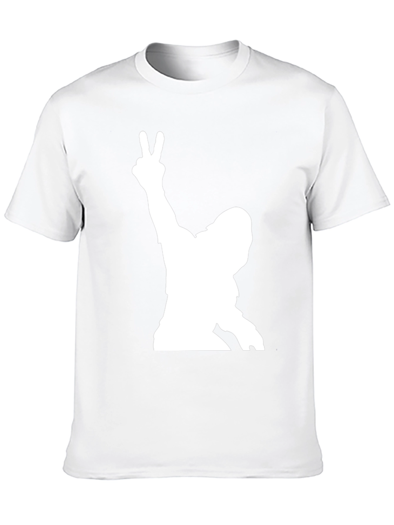Peace Sign Silhouette Graphic Tee - Black