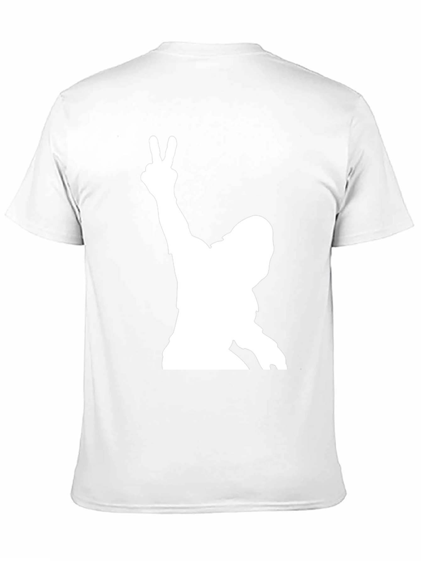 Peace Sign Silhouette Graphic Tee - Black