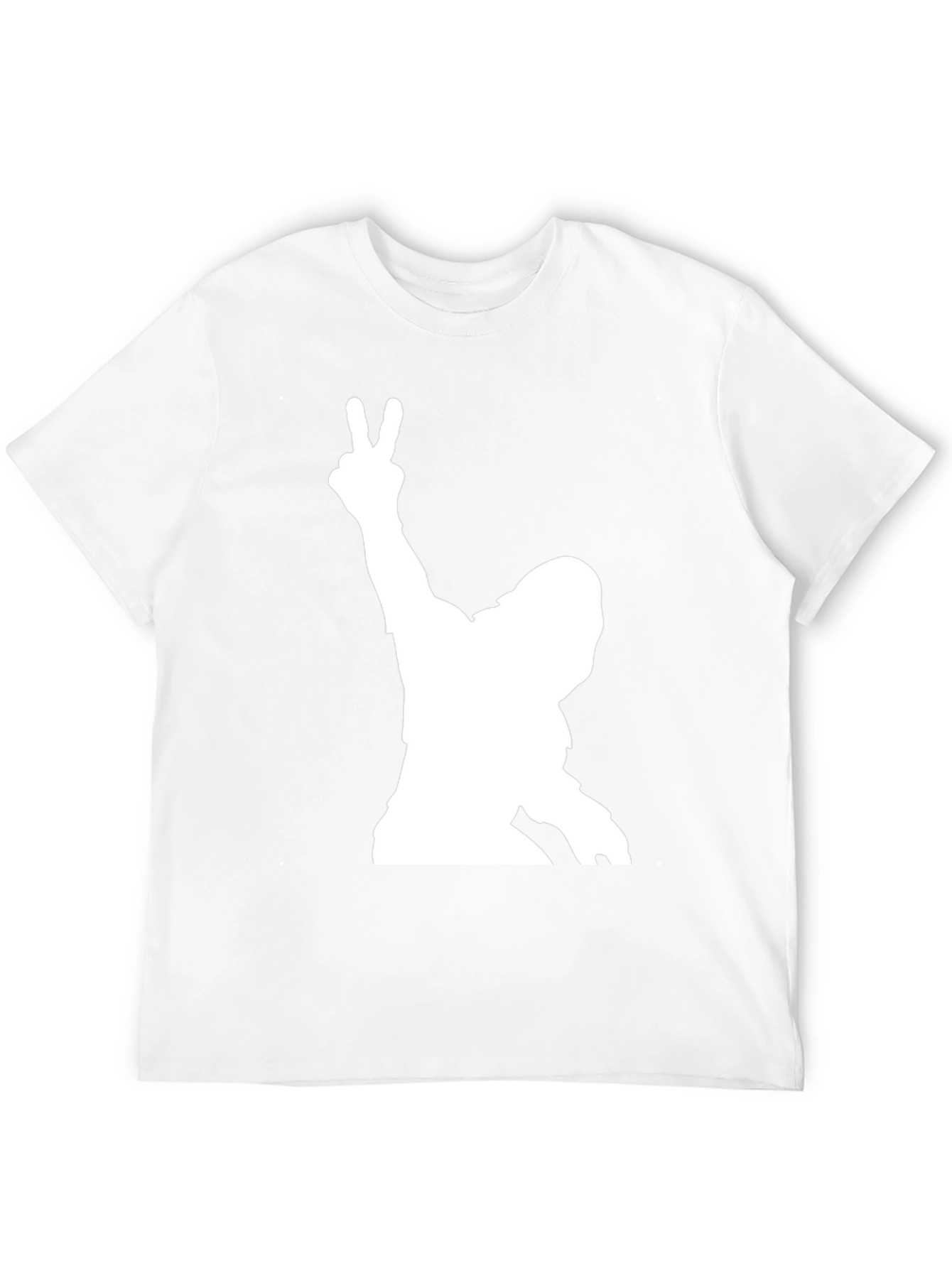 Peace Sign Silhouette Graphic Tee - Black