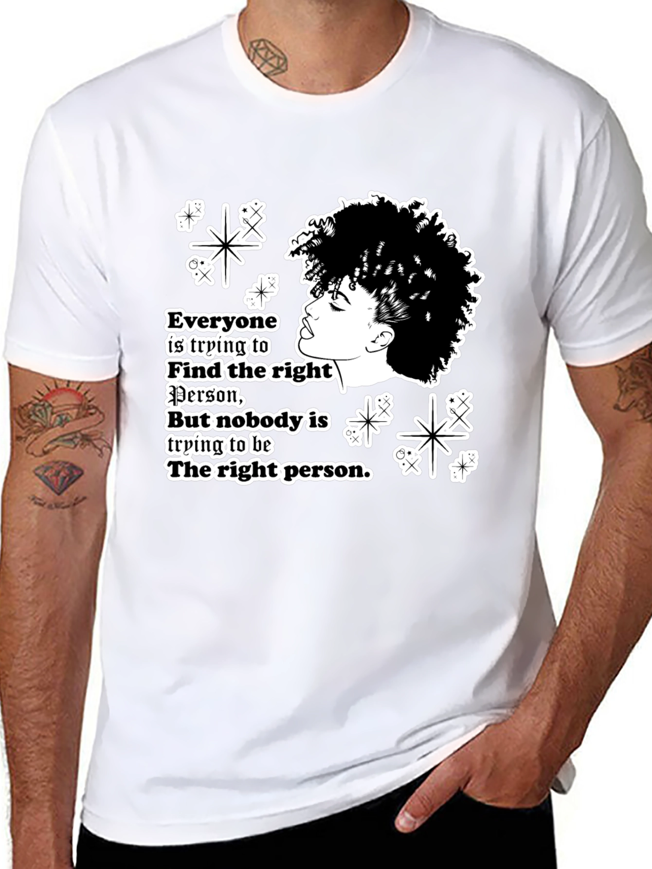 Stylish Graphic T-Shirt - Be the Right Person