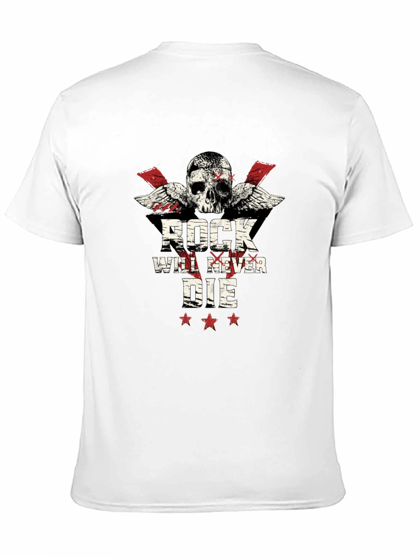 Rock Will Never Die Skull T-Shirt