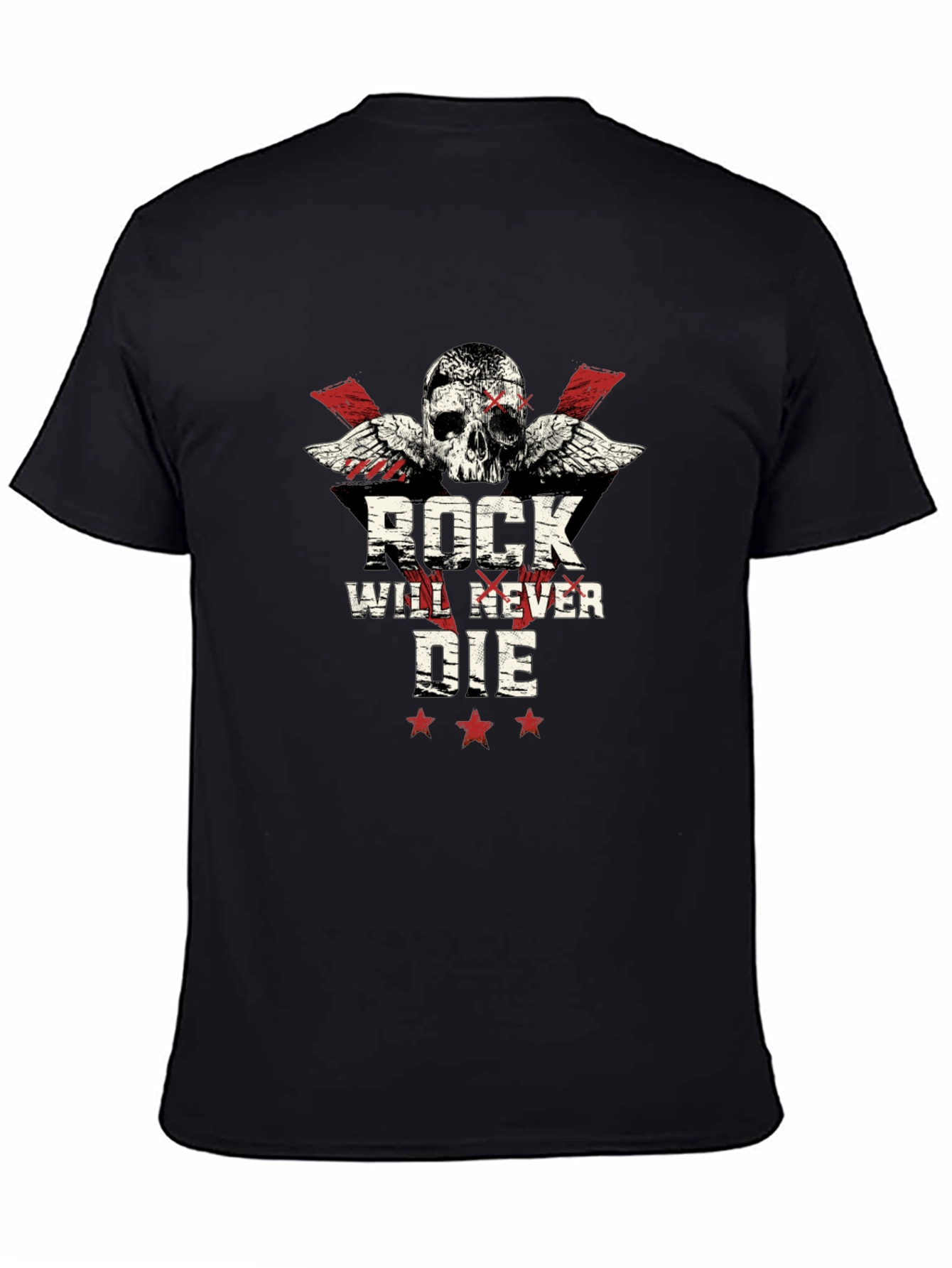 Rock Will Never Die Skull T-Shirt