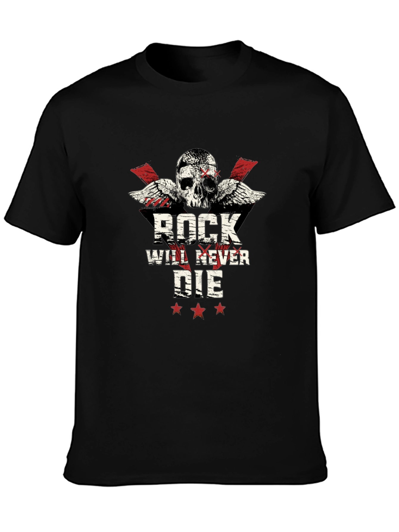 Rock Will Never Die Skull T-Shirt