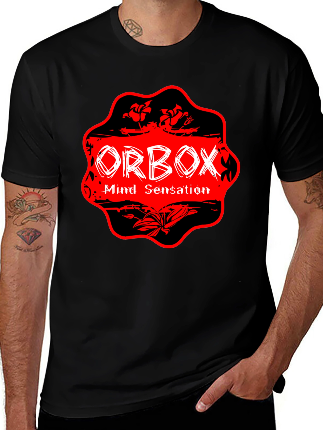 Orbox Mind Sensation Graphic T-Shirt - Black