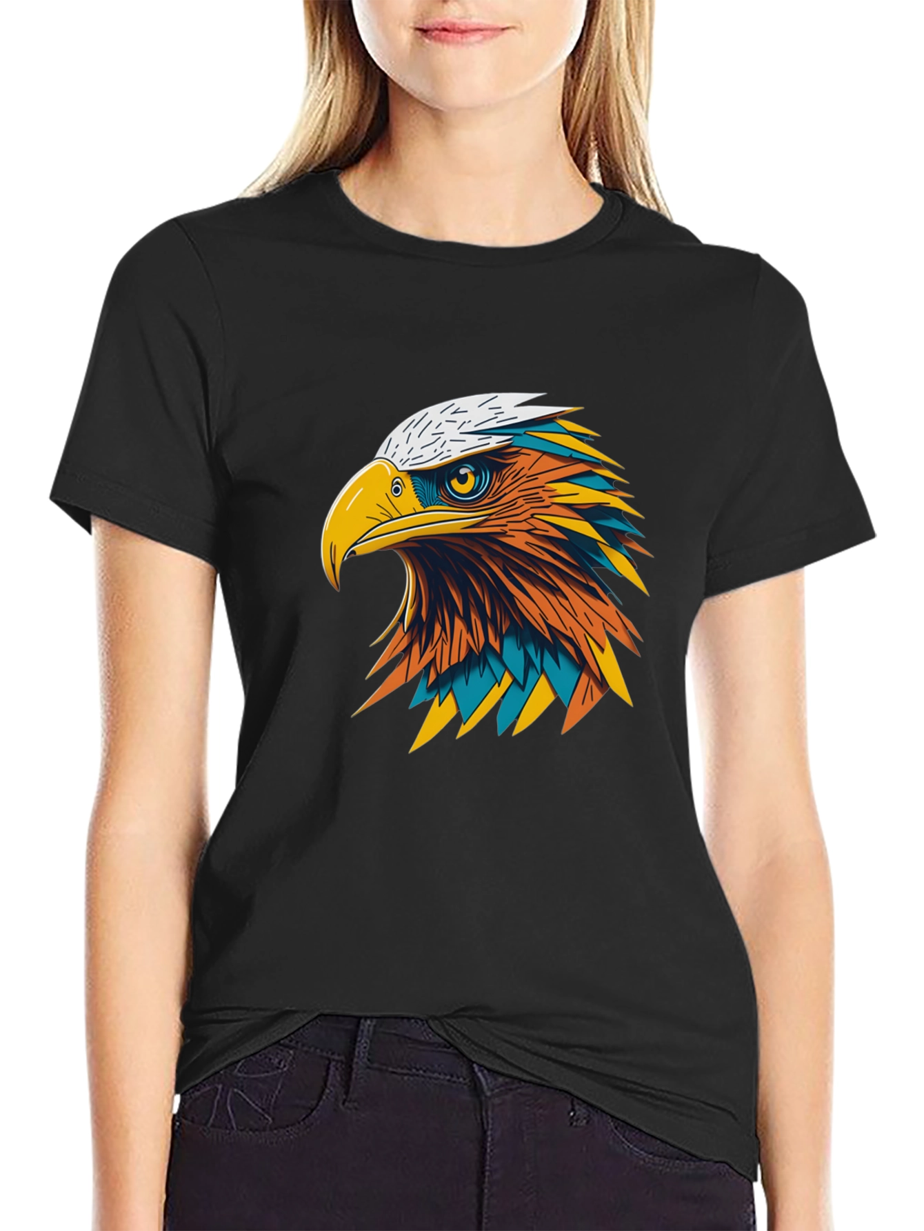 Bold Eagle Graphic Black T-Shirt