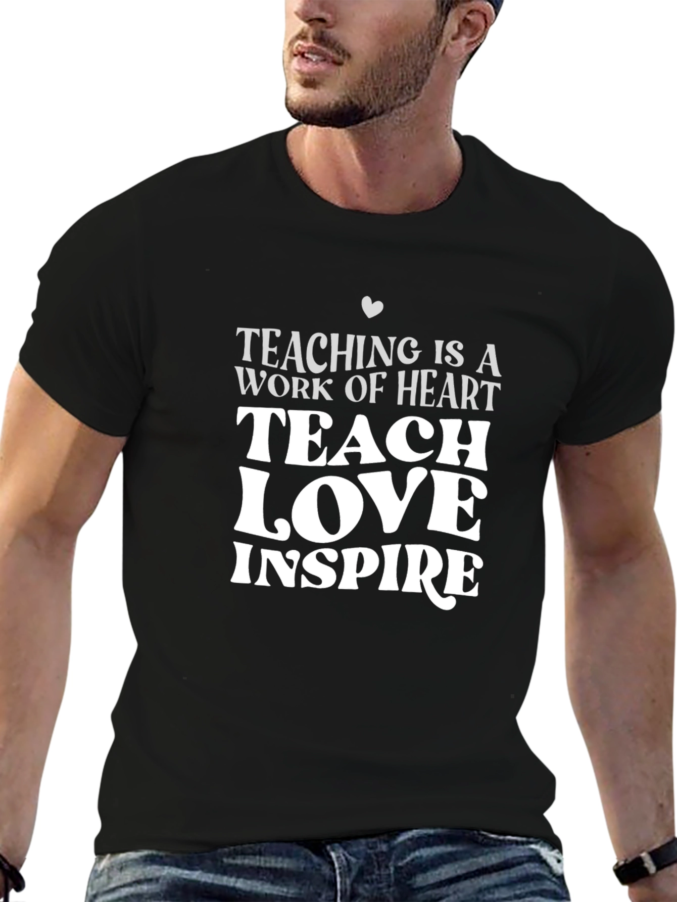Teacher Heart T-Shirt: Teach Love Inspire