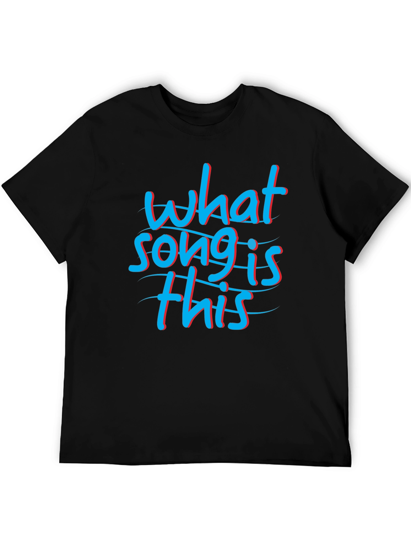What Song is This Black Graphic Tee Shirt