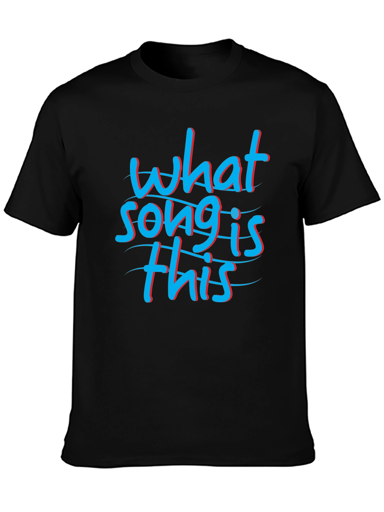 What Song is This Black Graphic Tee Shirt