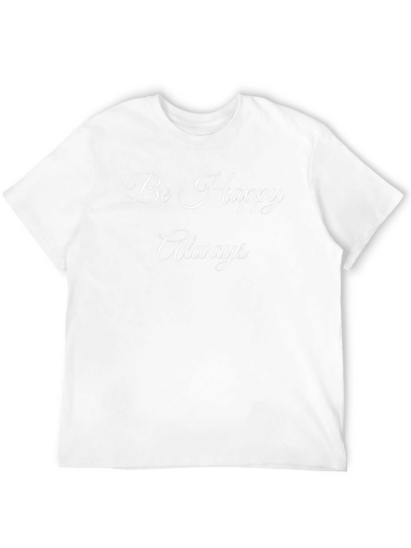 Be Happy Always Black Graphic Tee