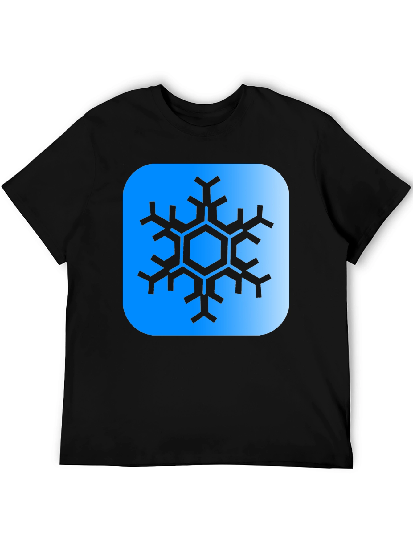 Snowflake Graphic Tee - Black Cotton Blend