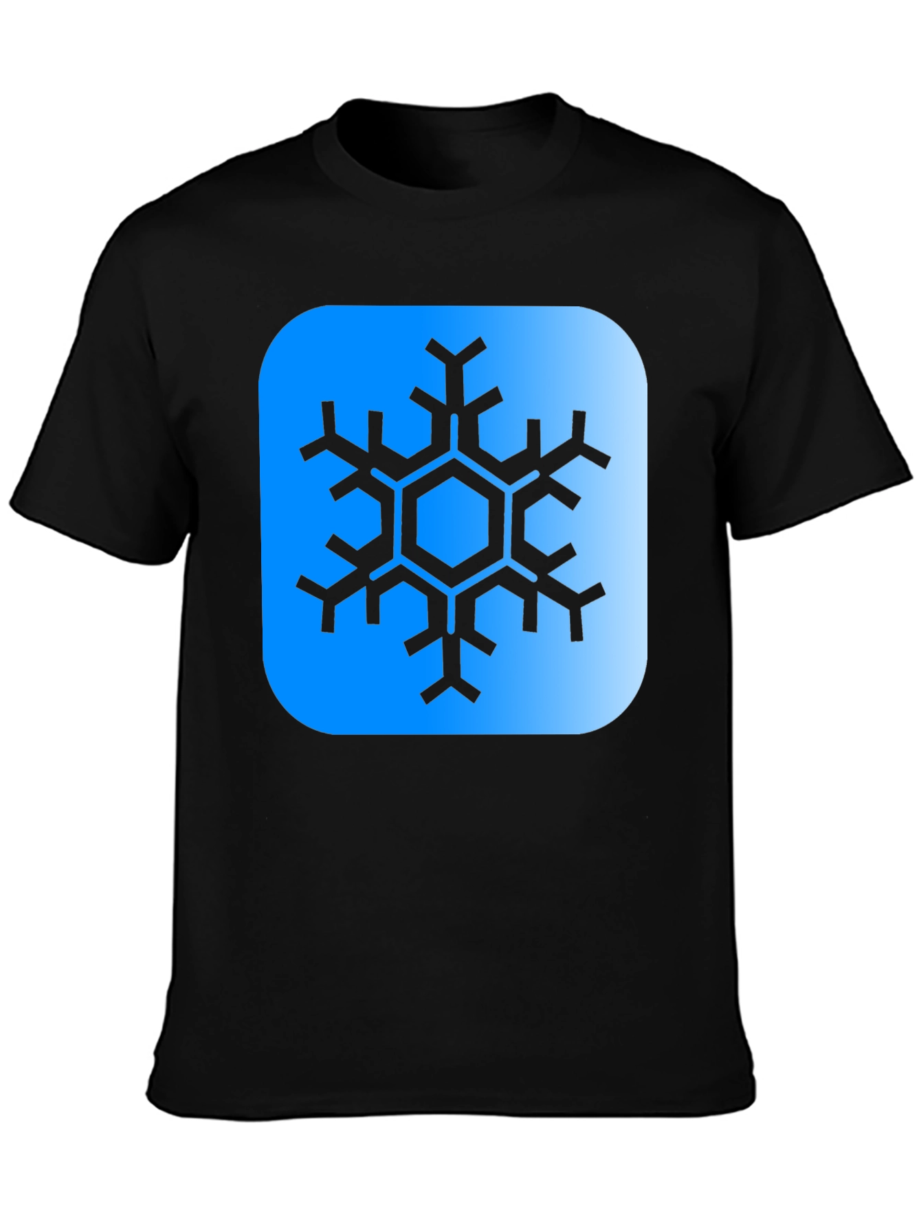 Snowflake Graphic Tee - Black Cotton Blend