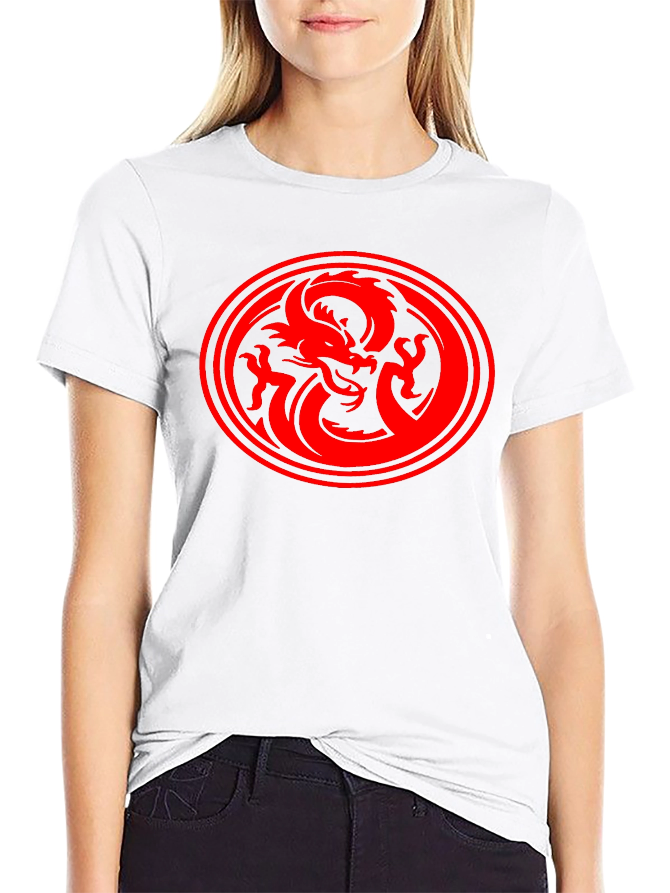 Dragon Circle Graphic Tee - Black