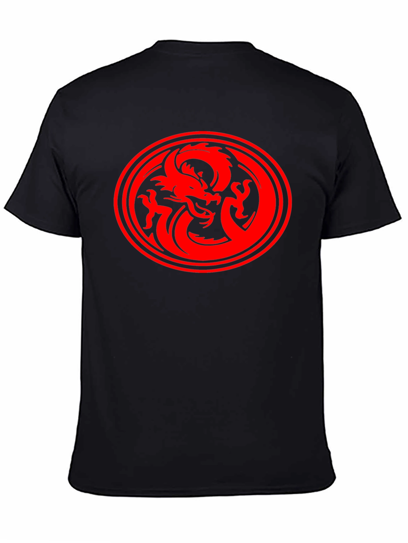 Dragon Circle Graphic Tee - Black