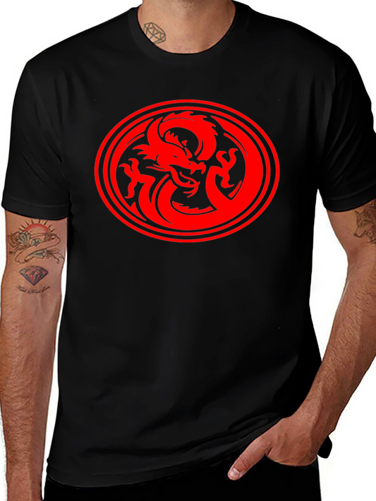 Dragon Circle Graphic Tee - Black