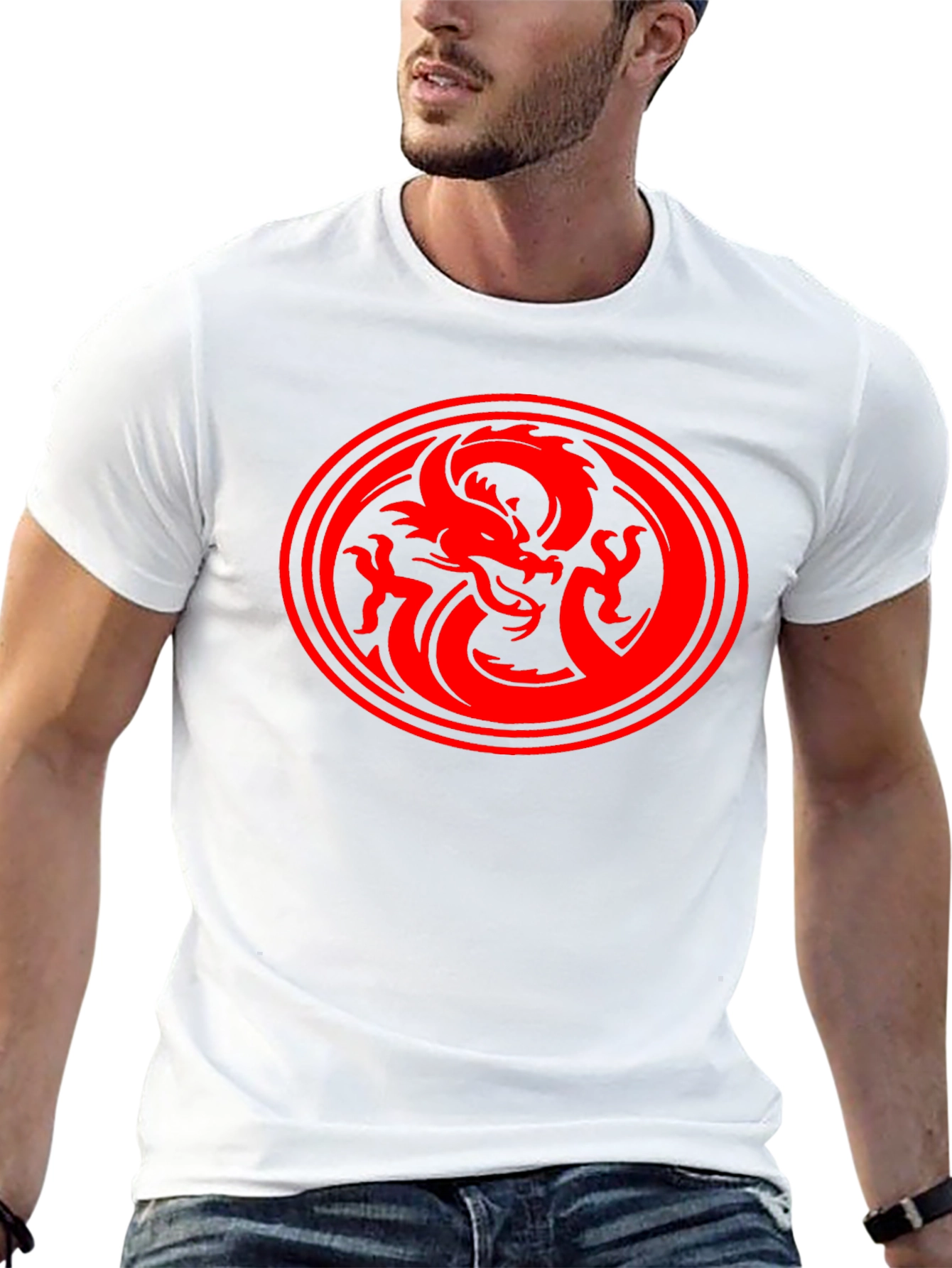 Dragon Circle Graphic Tee - Black