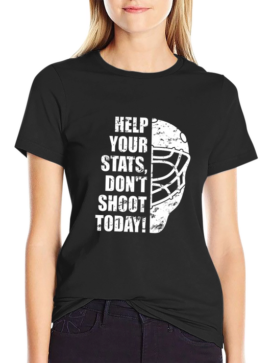 Help Your Stats Hockey Goalie Mask T-Shirt