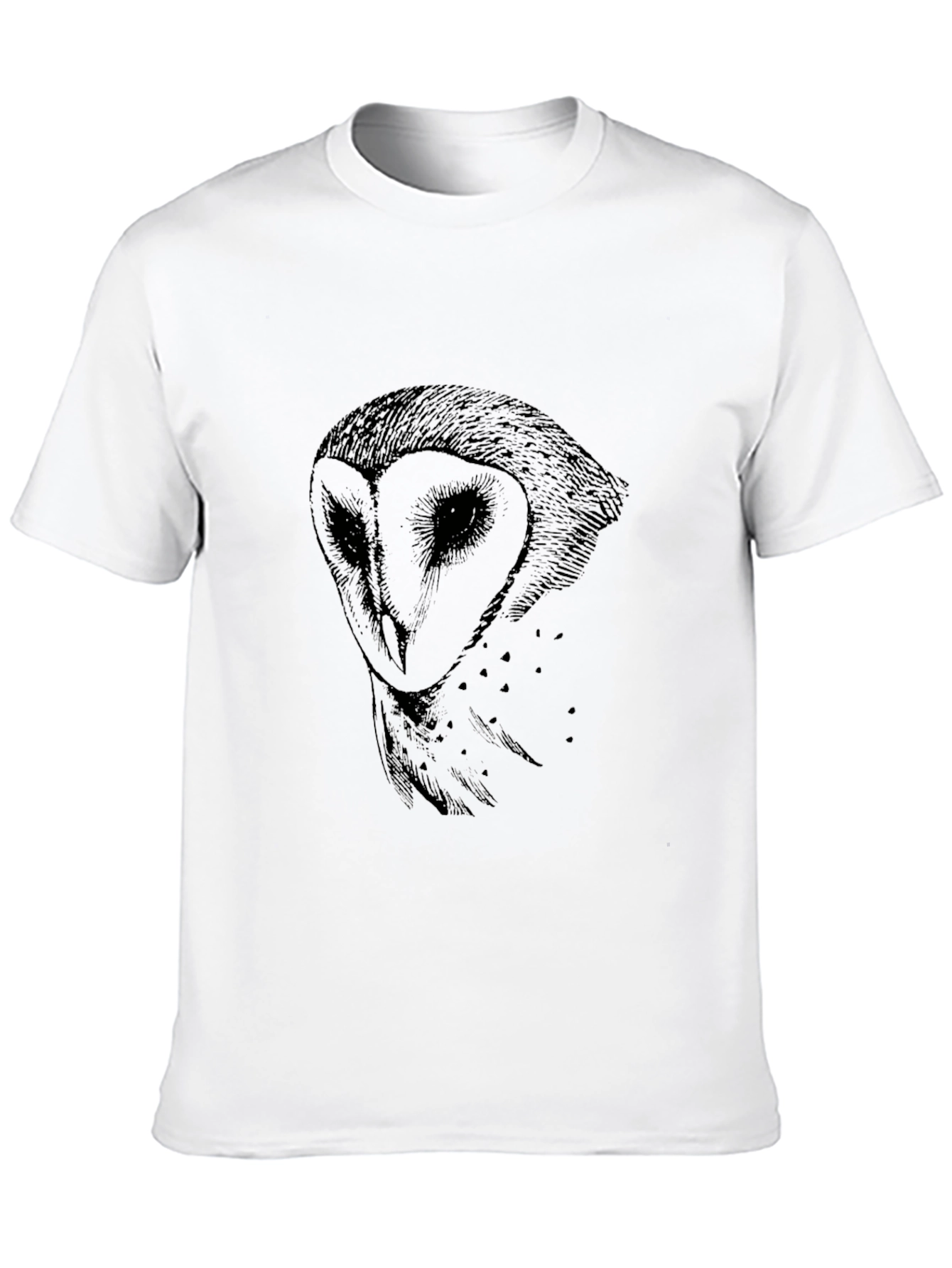 Mens Black Owl Graphic T-Shirt