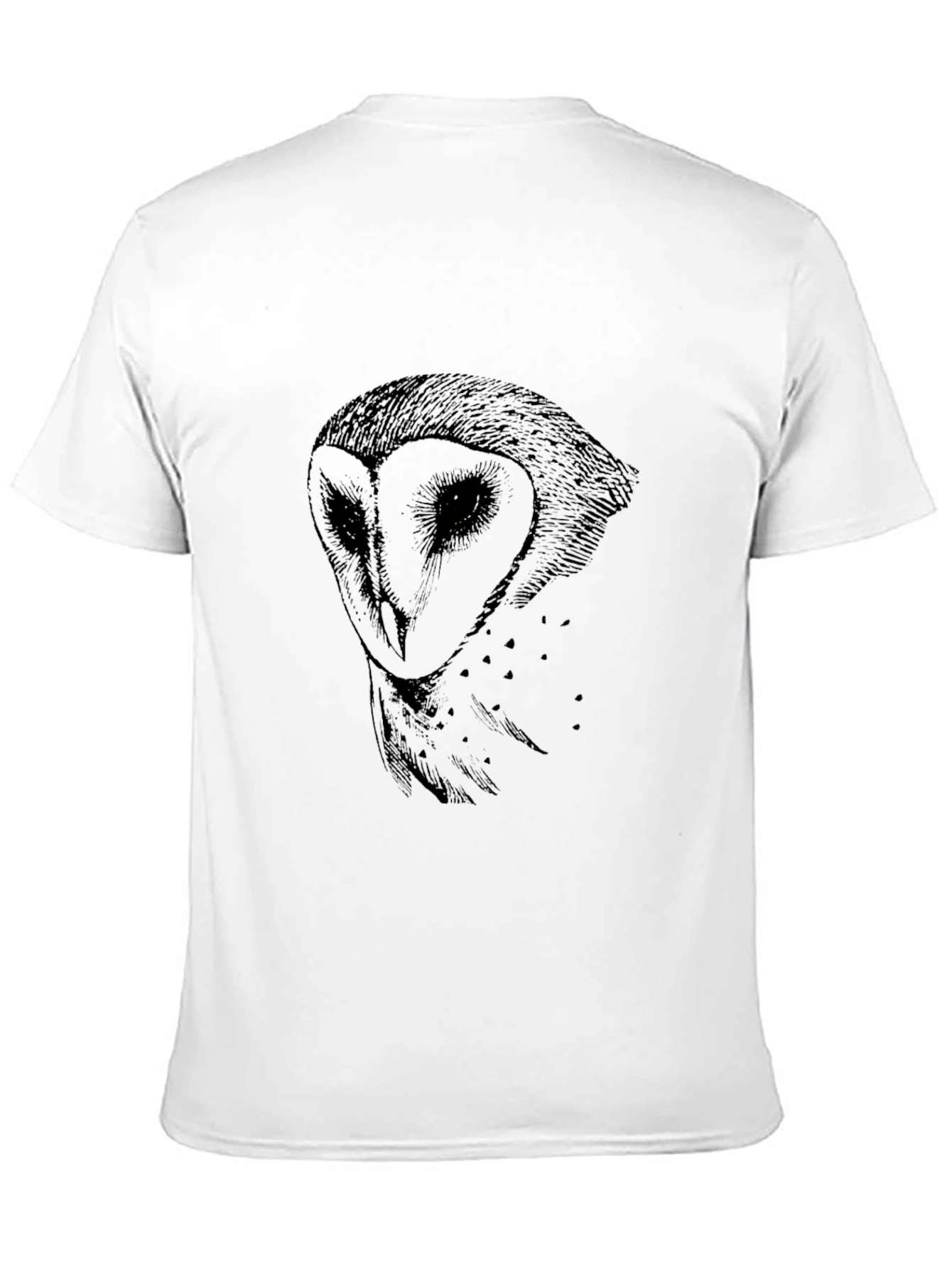 Mens Black Owl Graphic T-Shirt