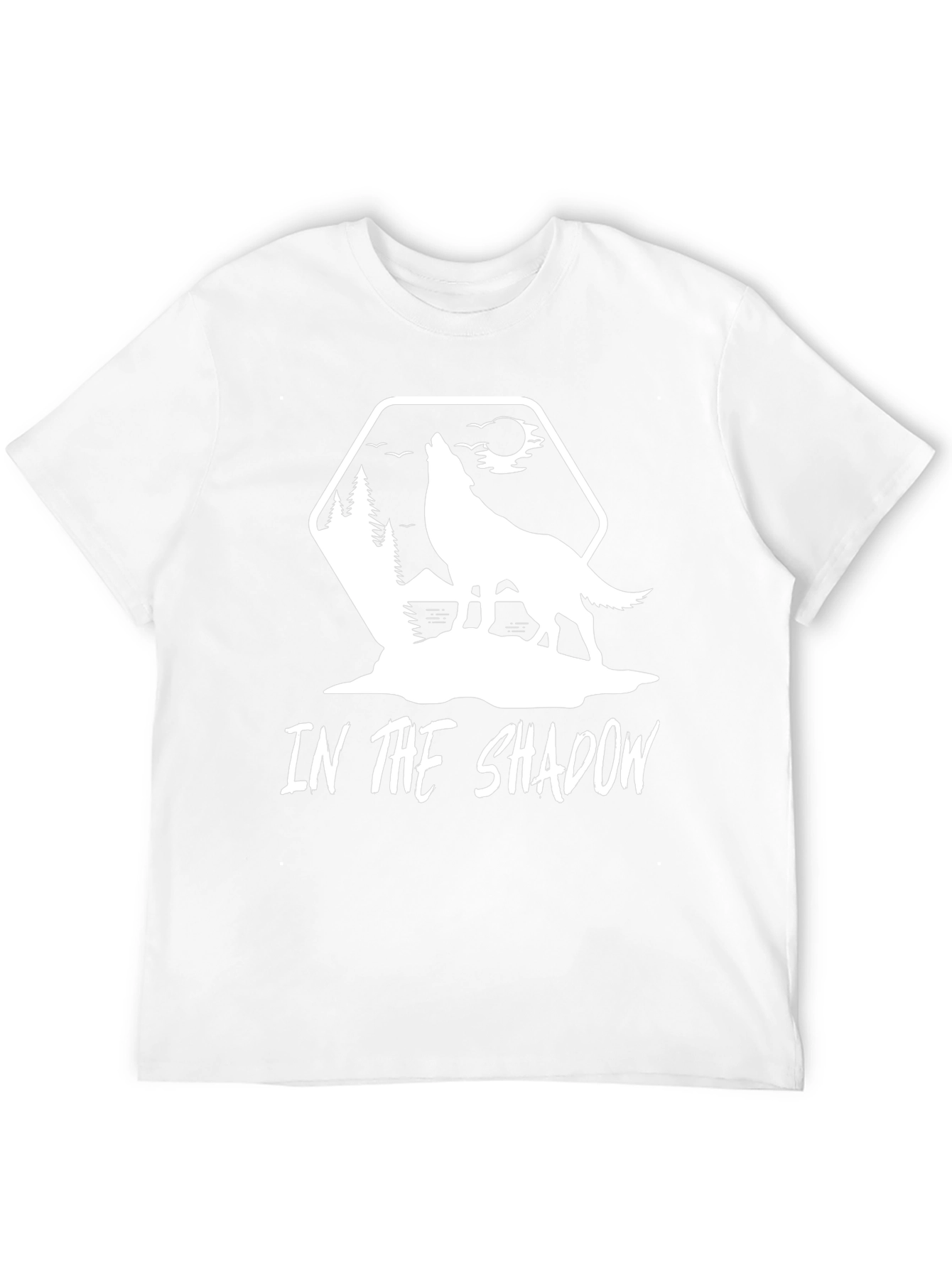 Shadow Wolf Graphic Tee - Black