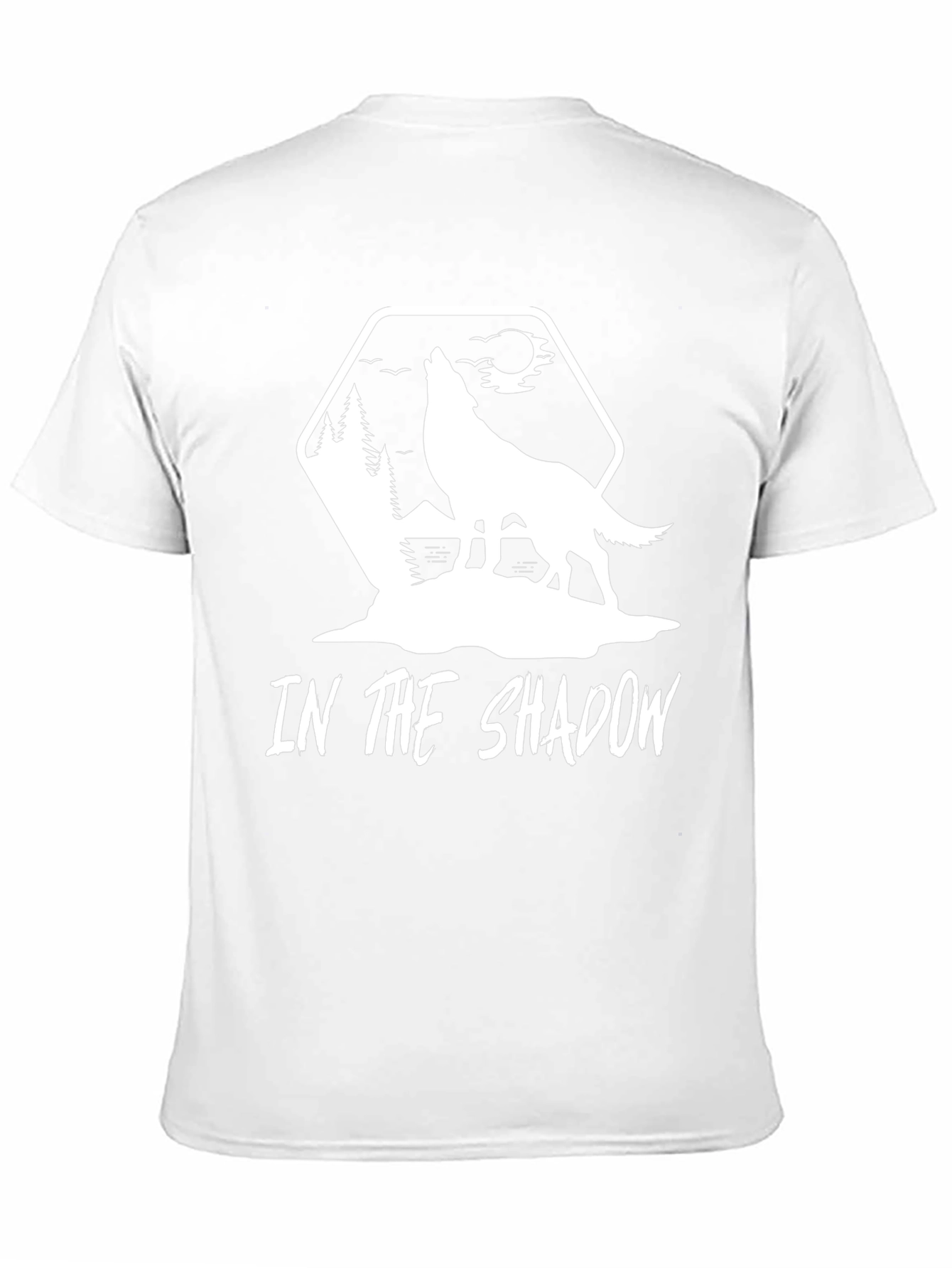 Shadow Wolf Graphic Tee - Black
