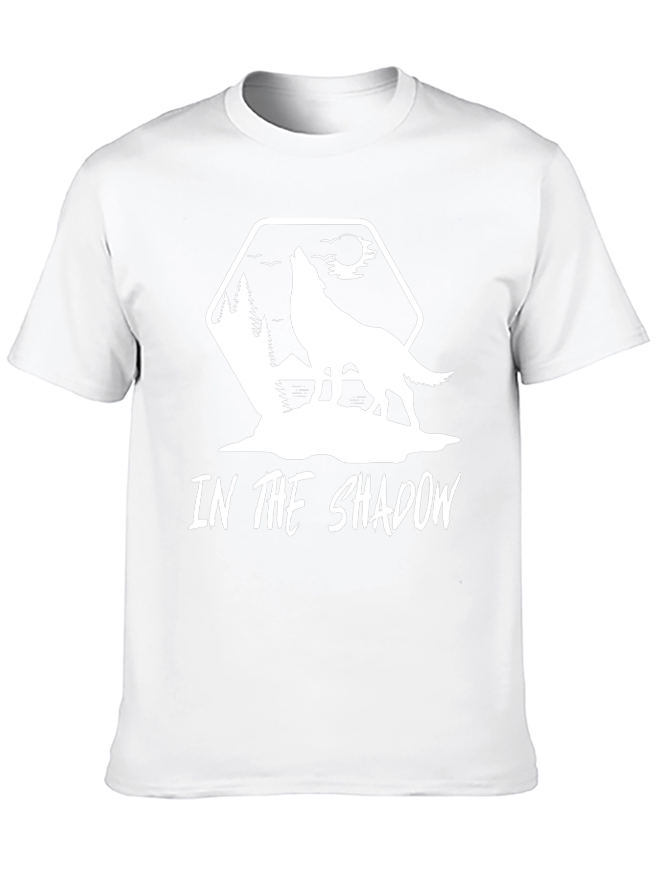 Shadow Wolf Graphic Tee - Black