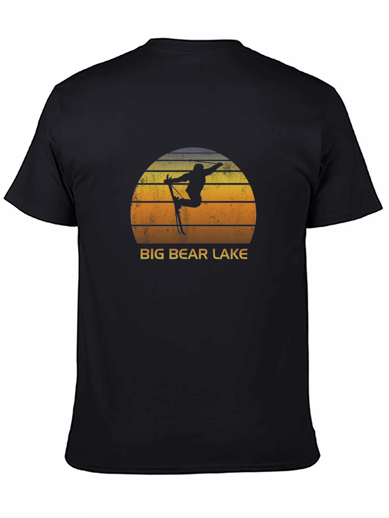 Big Bear Lake Retro Skiing Graphic T-Shirt