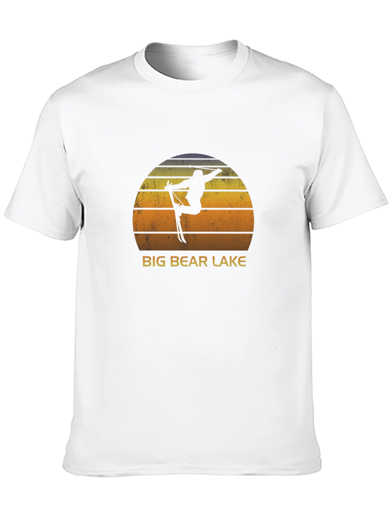 Big Bear Lake Retro Skiing Graphic T-Shirt