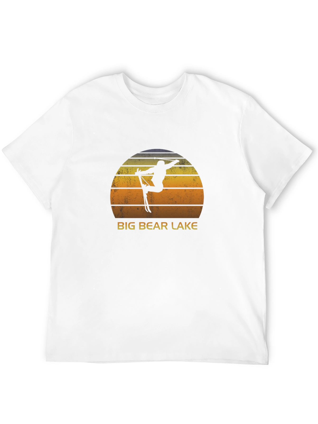 Big Bear Lake Retro Skiing Graphic T-Shirt