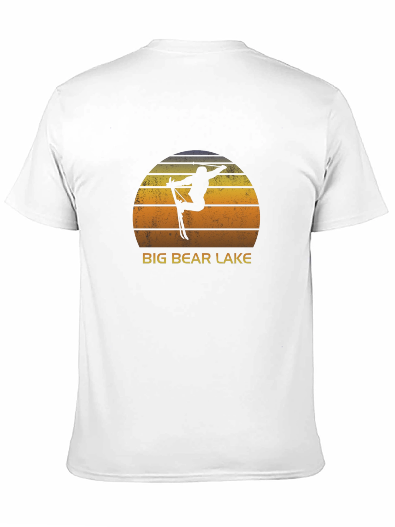 Big Bear Lake Retro Skiing Graphic T-Shirt
