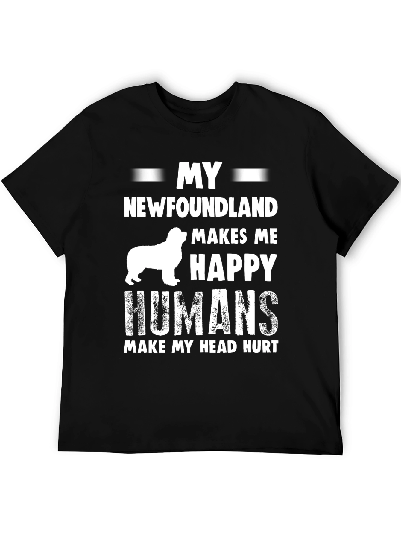 Newfoundland Dog T-Shirt - Makes Me Happy