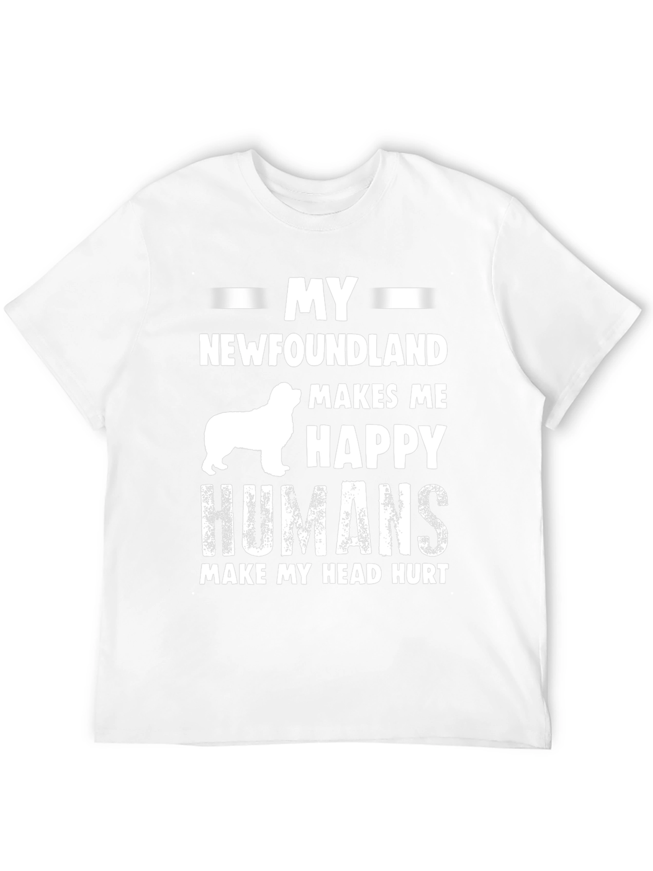 Newfoundland Dog T-Shirt - Makes Me Happy