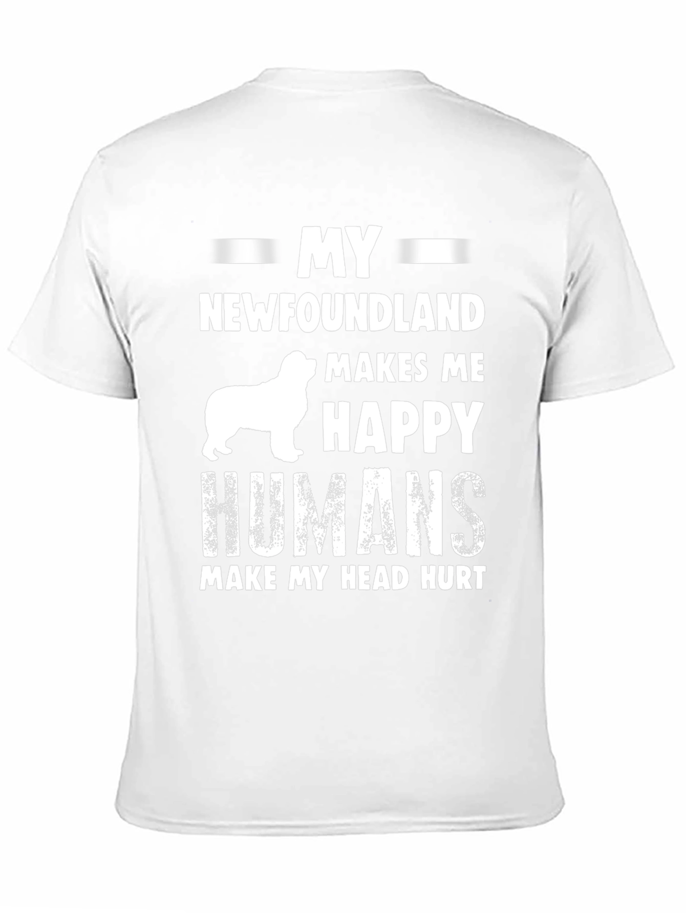 Newfoundland Dog T-Shirt - Makes Me Happy
