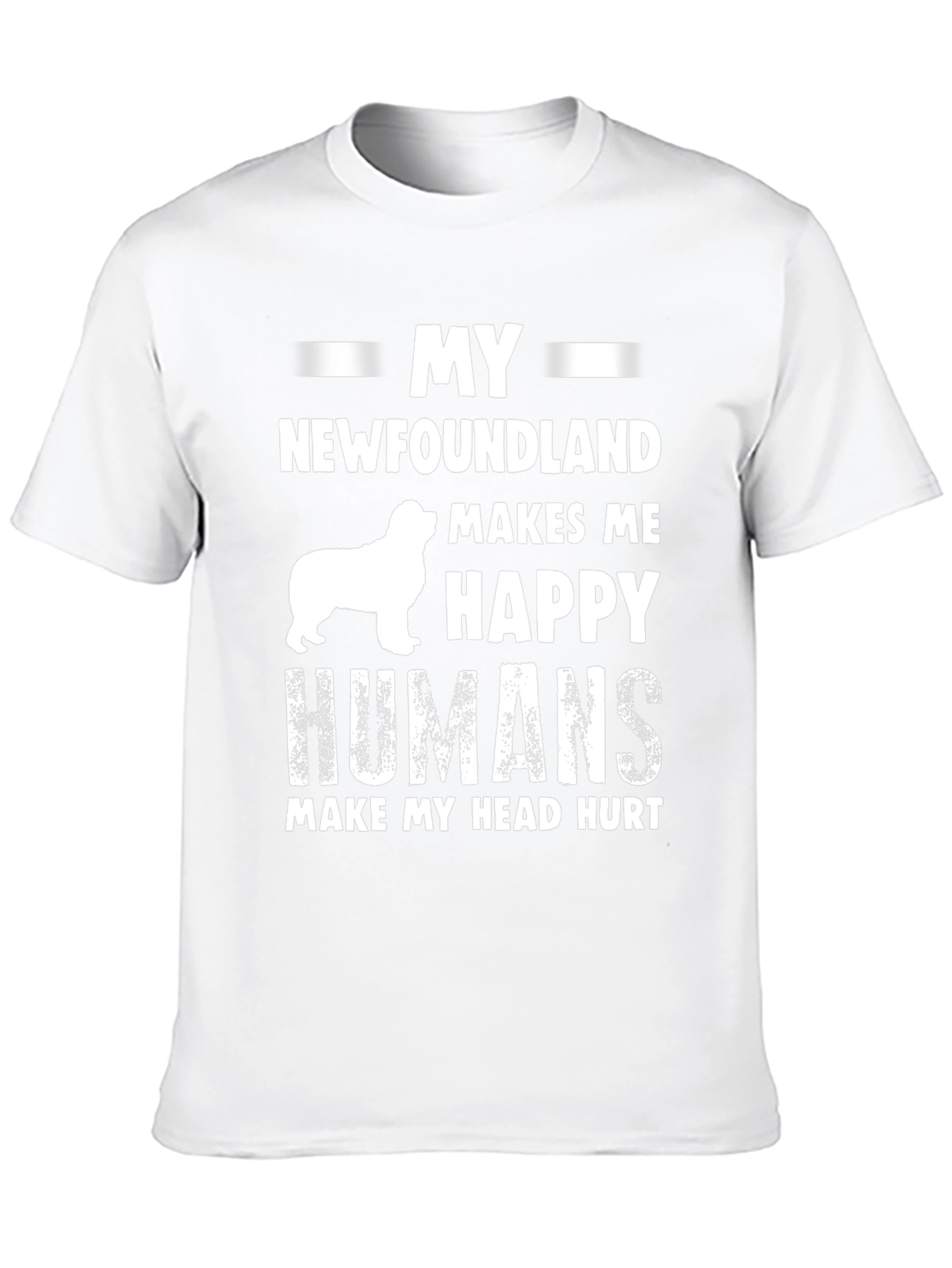 Newfoundland Dog T-Shirt - Makes Me Happy