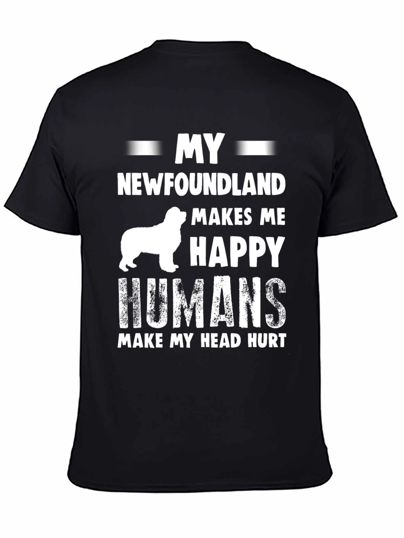 Newfoundland Dog T-Shirt - Makes Me Happy
