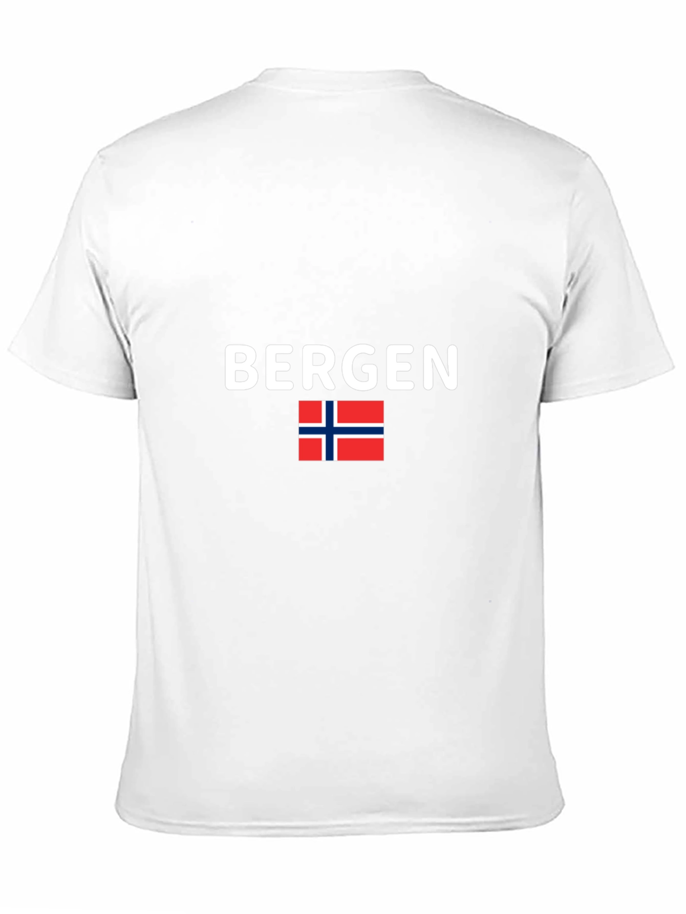 Bergen Norway T-Shirt Black Tee Flag