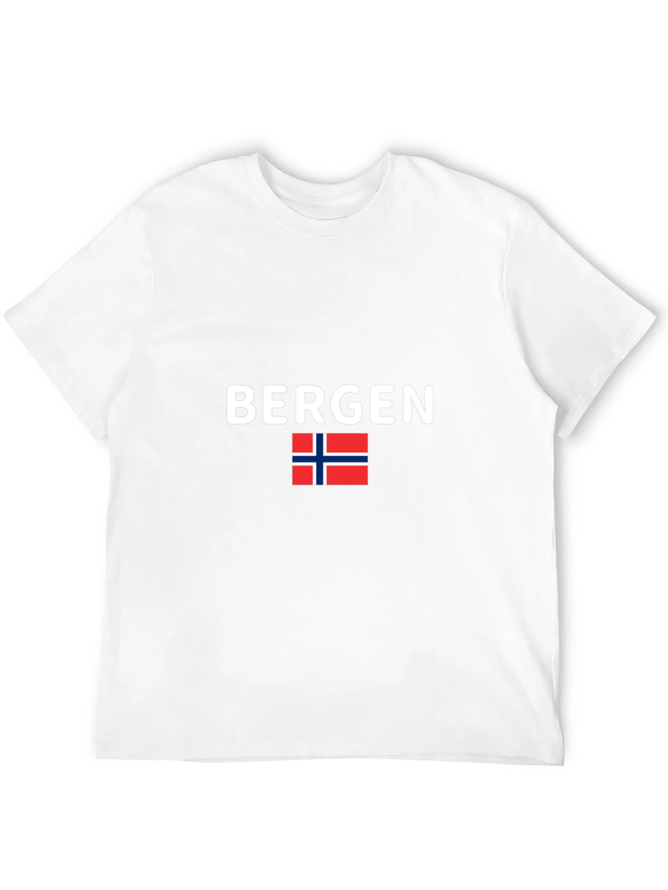 Bergen Norway T-Shirt Black Tee Flag