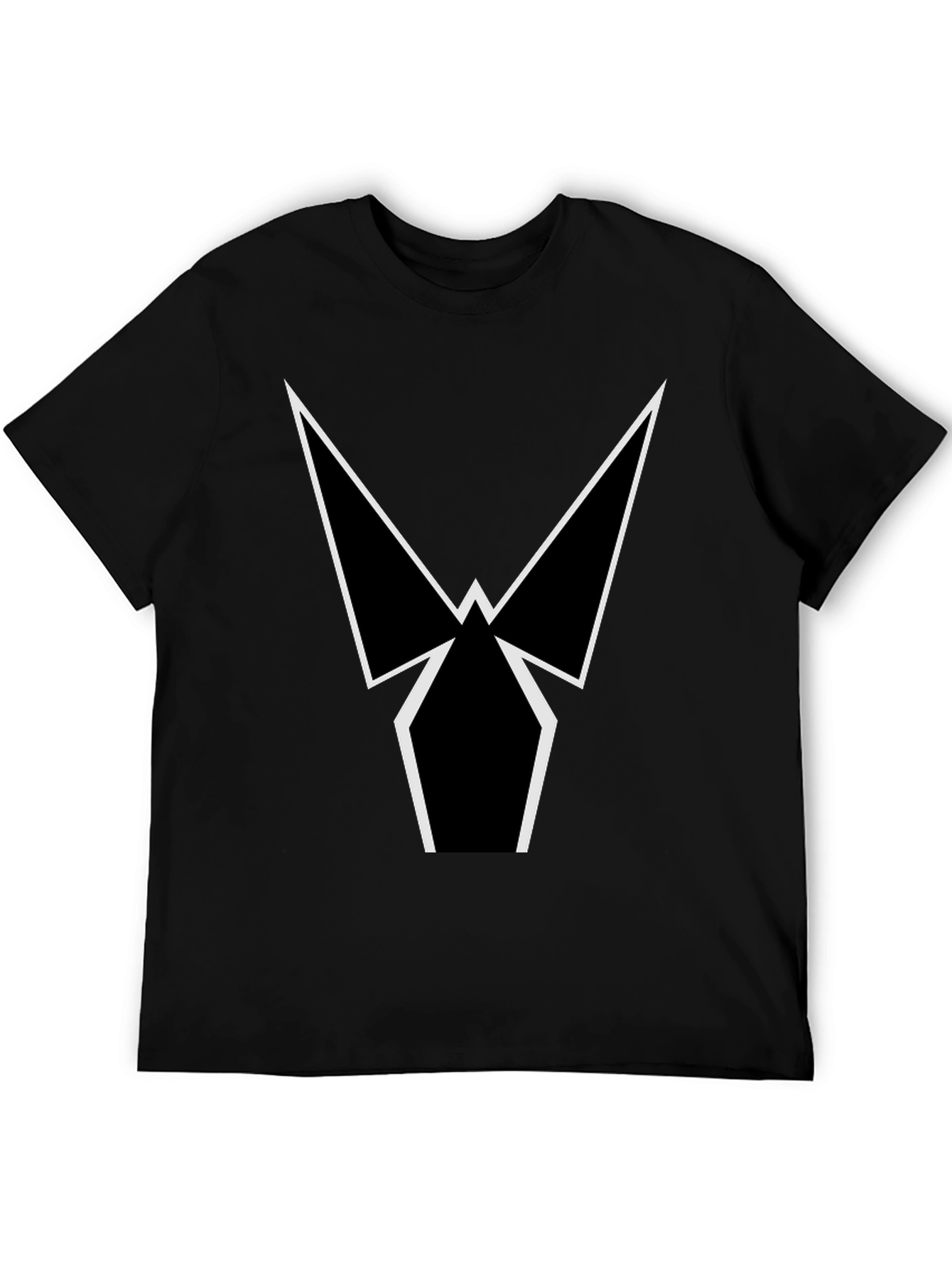 Geometric Graphic Tee - Sleek Black Shirt
