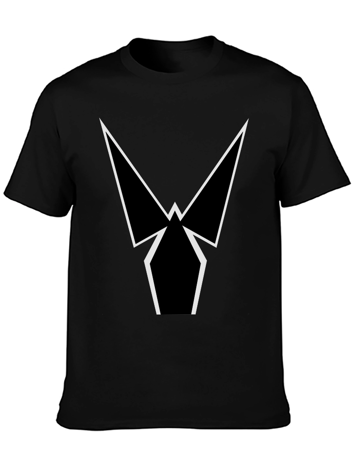 Geometric Graphic Tee - Sleek Black Shirt