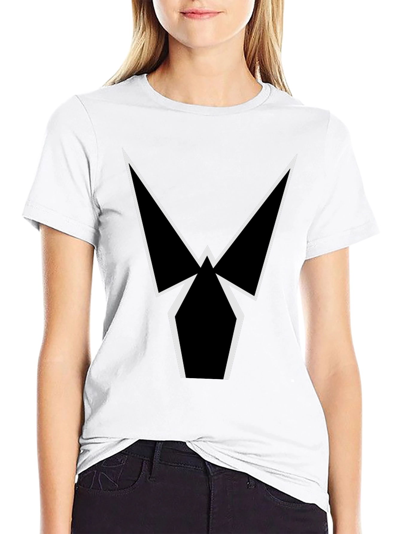 Geometric Graphic Tee - Sleek Black Shirt