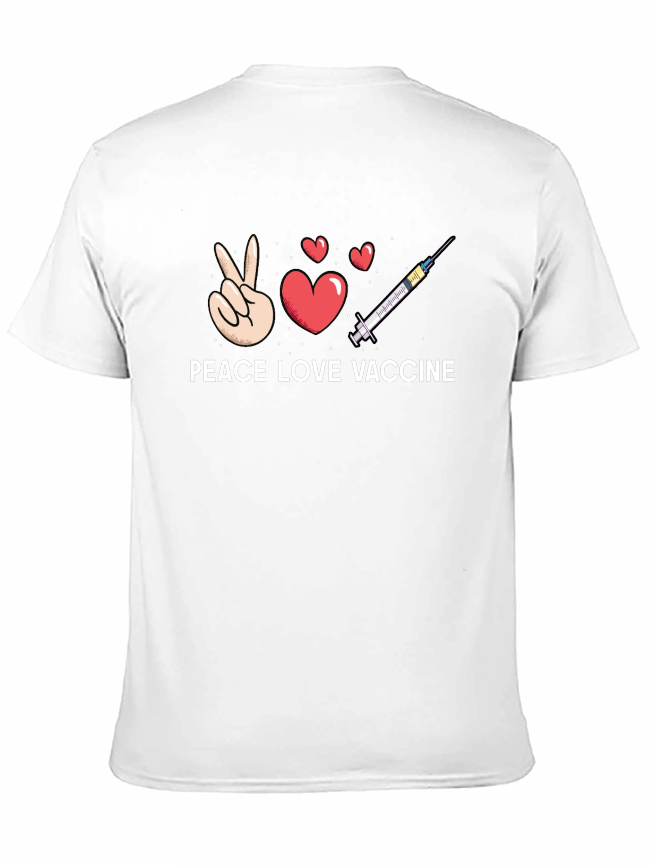 Peace Love Vaccine T-Shirt - Trendy Graphic Tee