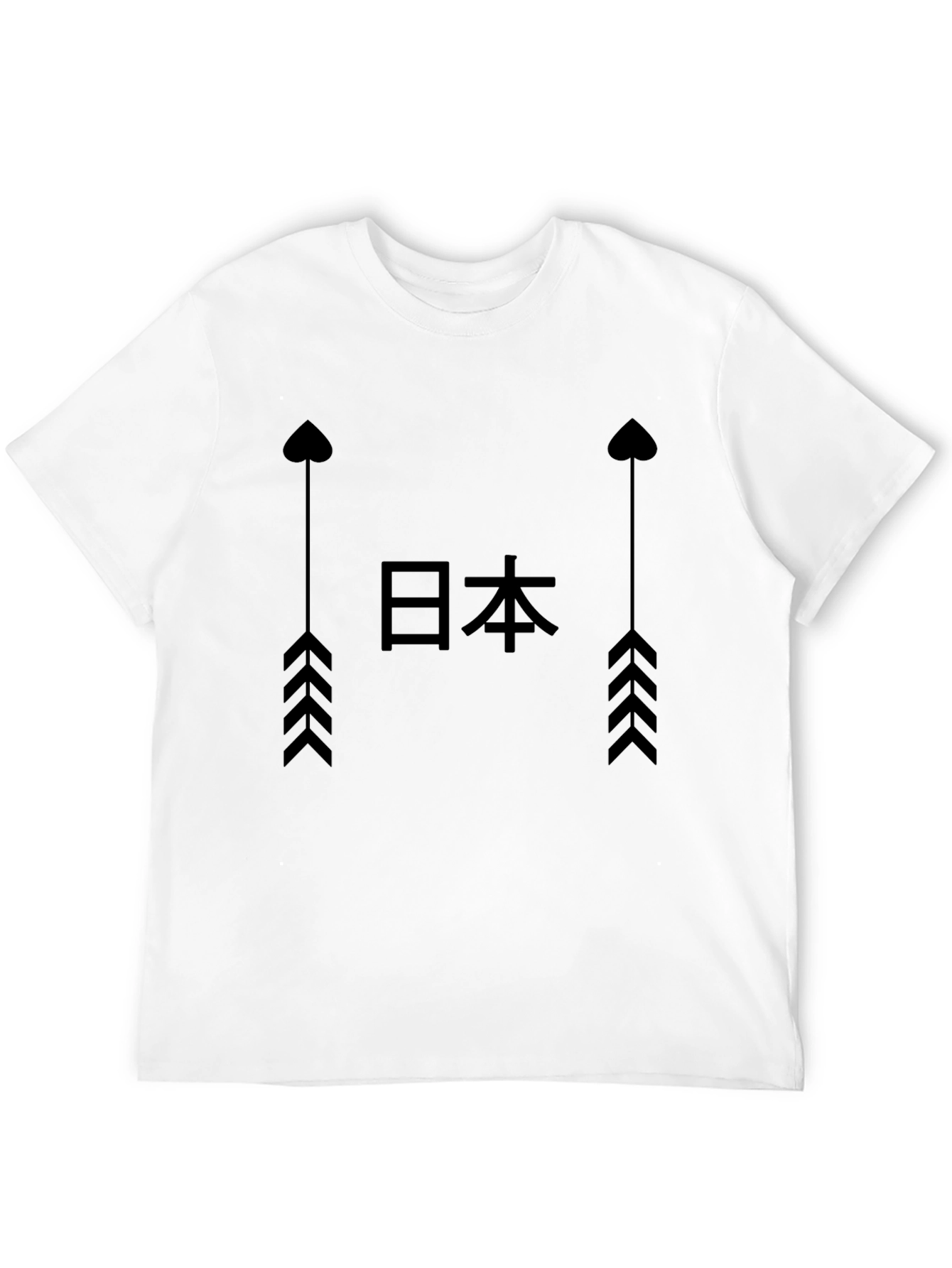 Japanese Arrow Graphic Tee - Black Casual Shirt