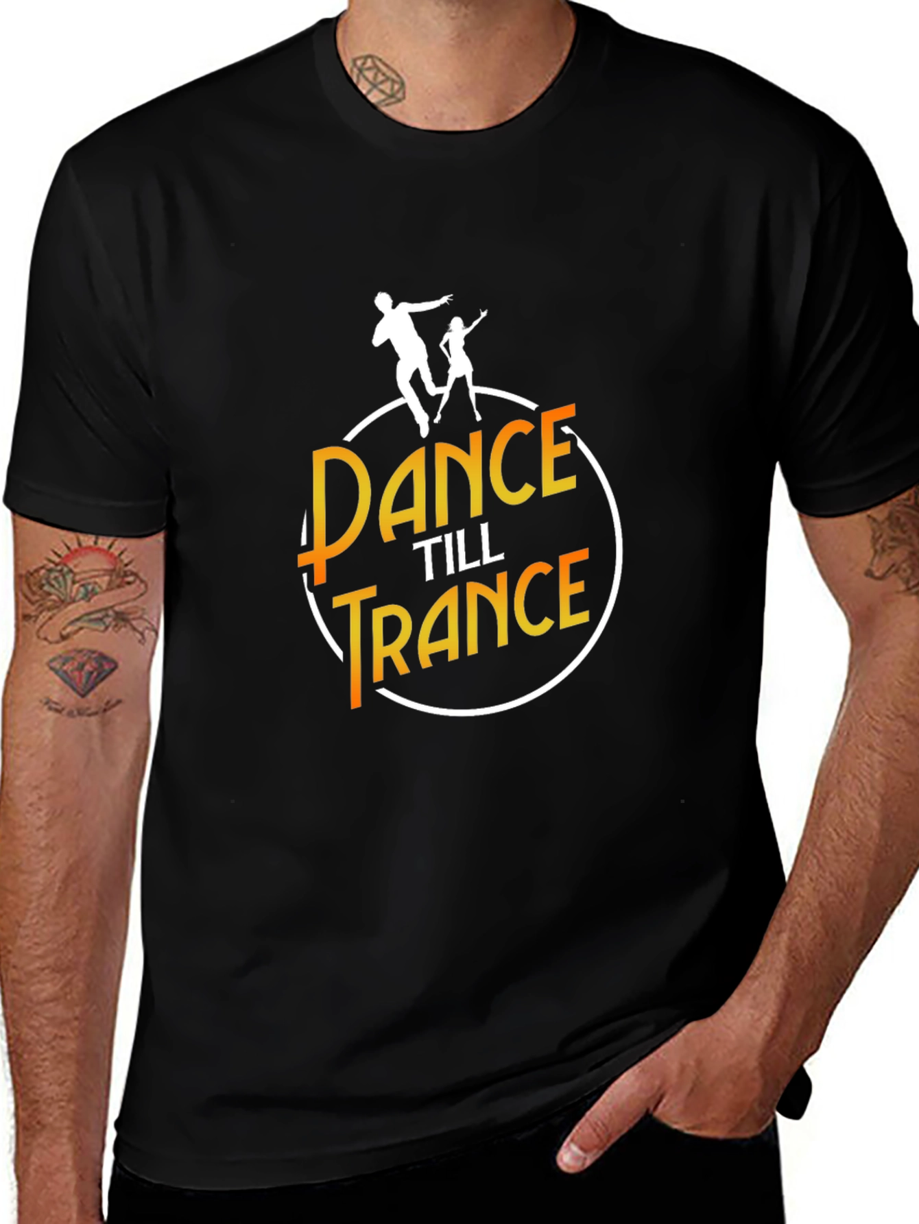 Dance Till Trance Graphic Tee - Black