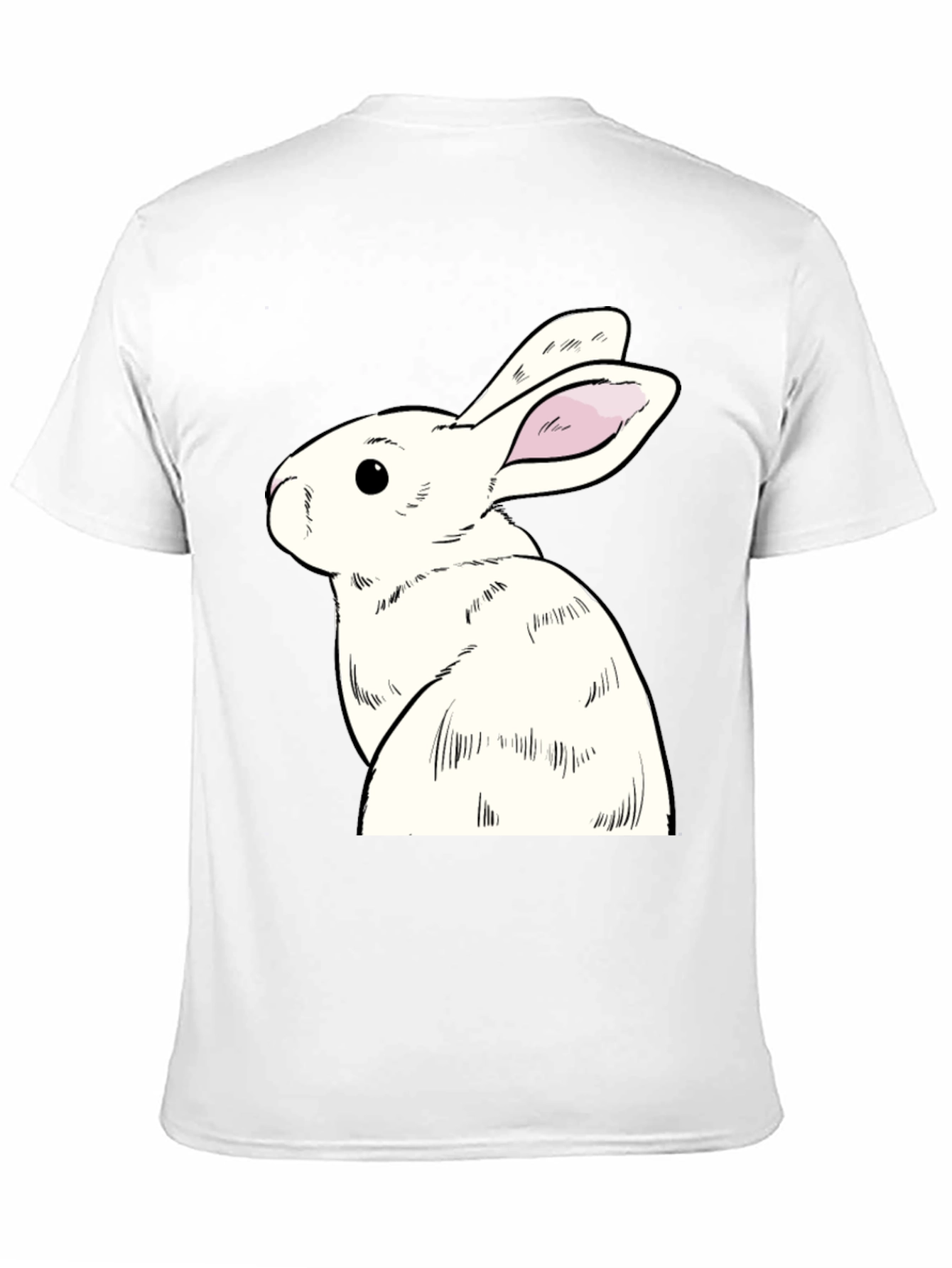 Rabbit Graphic Tee - Black Cotton Blend