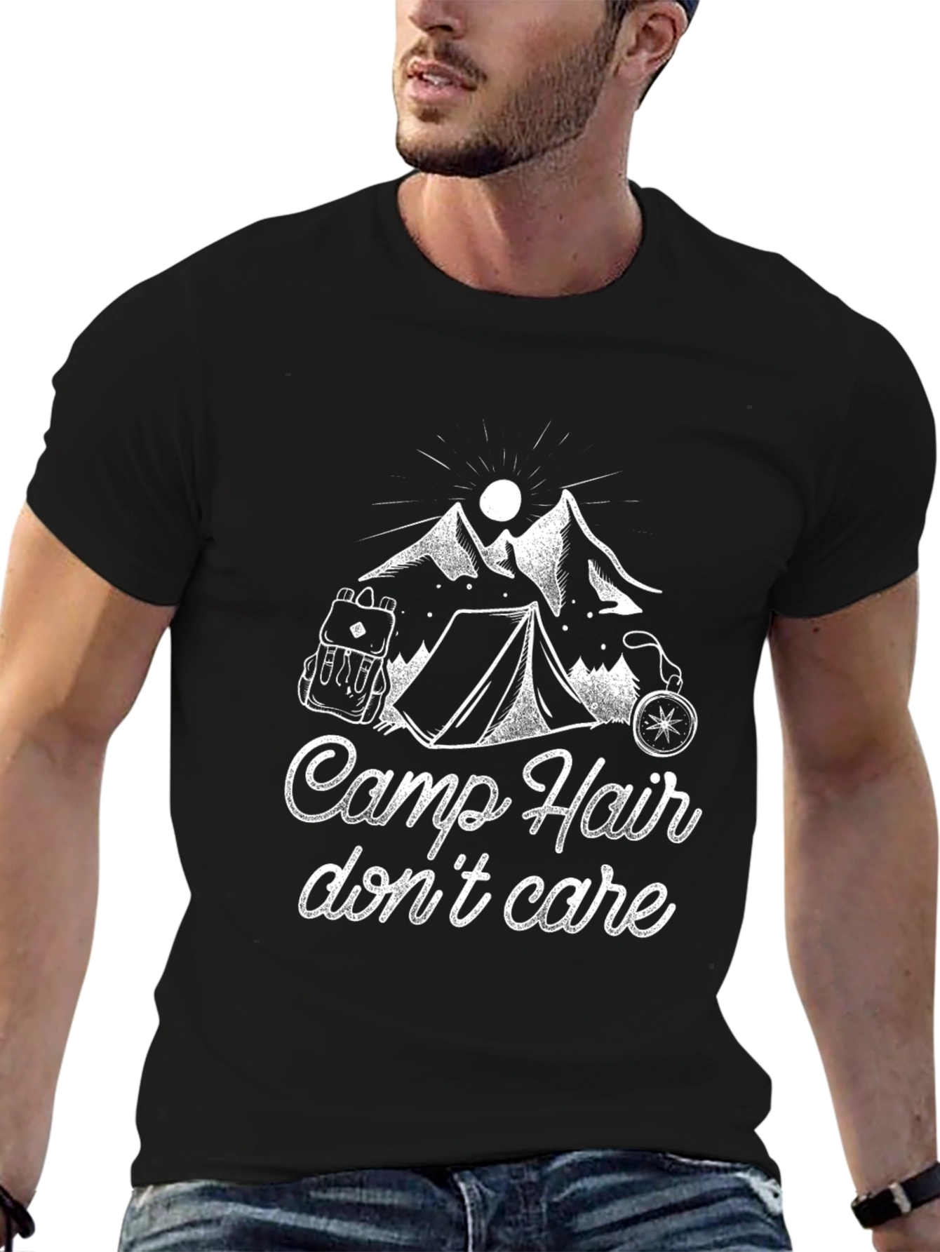 Camp Hair Dont Care Graphic T-Shirt