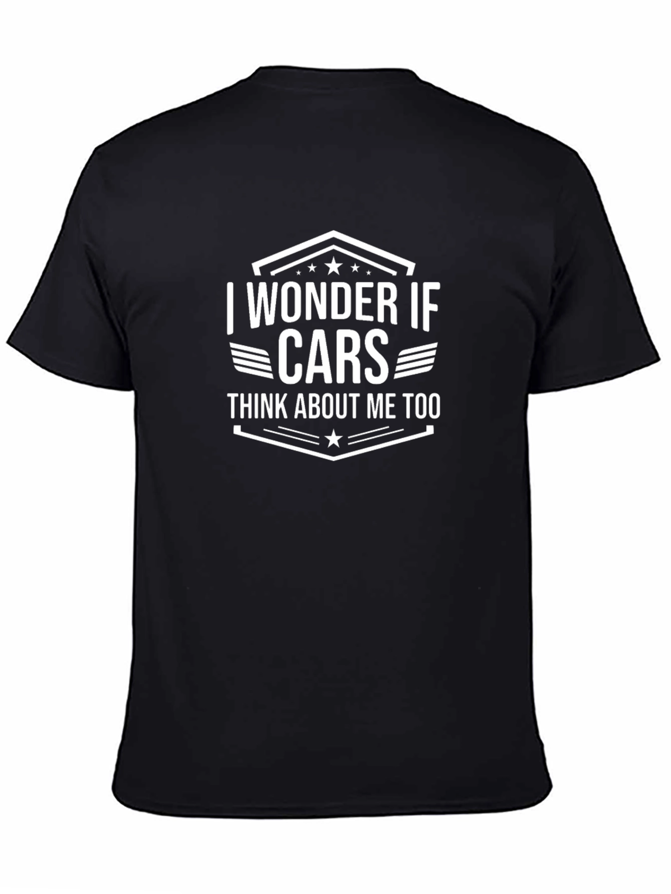 Cars Think About Me T-Shirt - Black Cotton