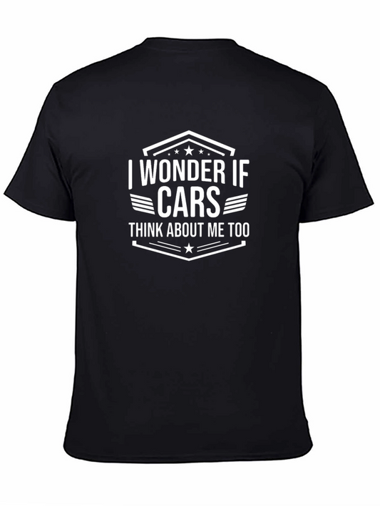 Cars Think About Me T-Shirt - Black Cotton