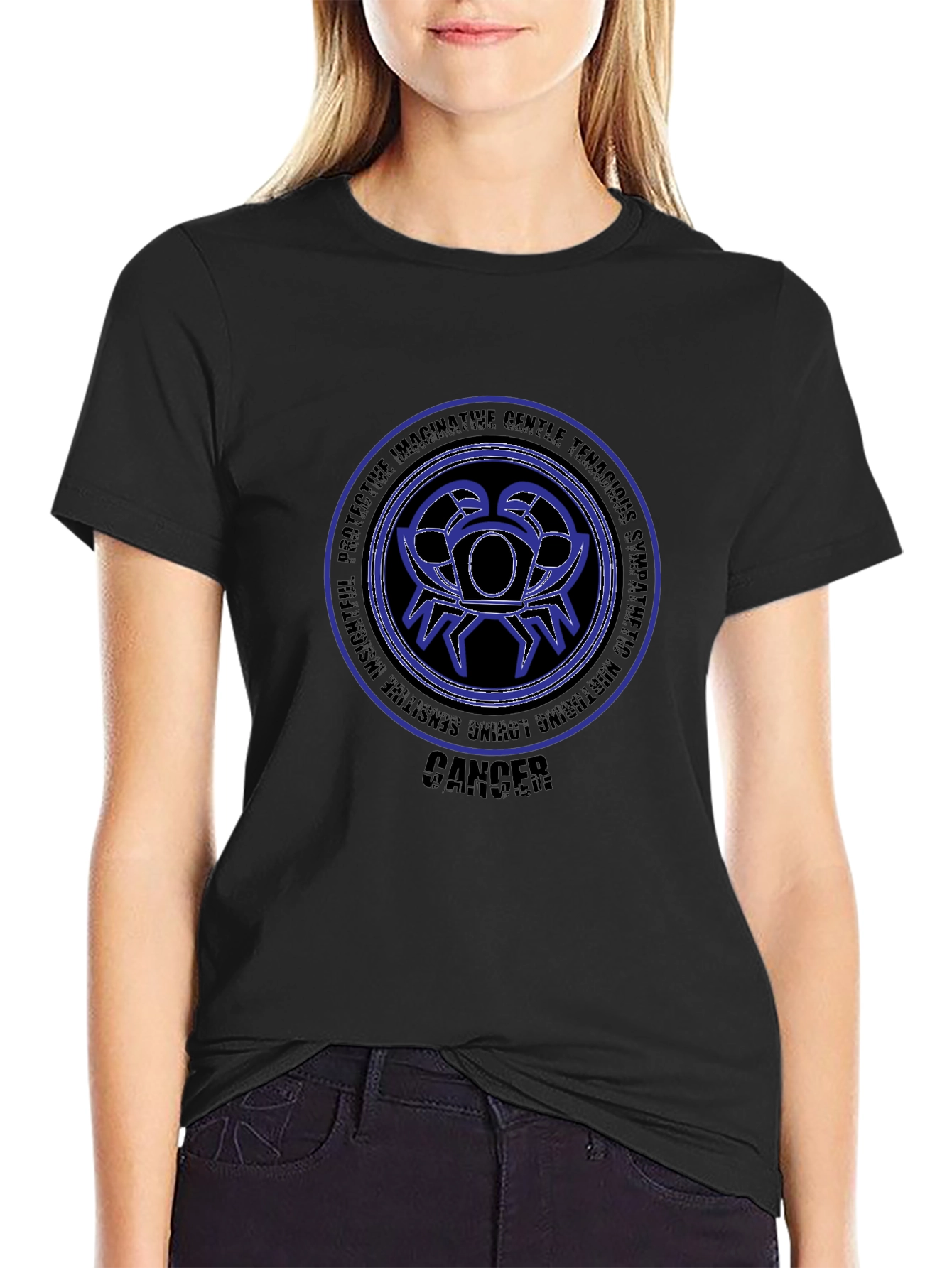 Cancer Zodiac Black T-Shirt
