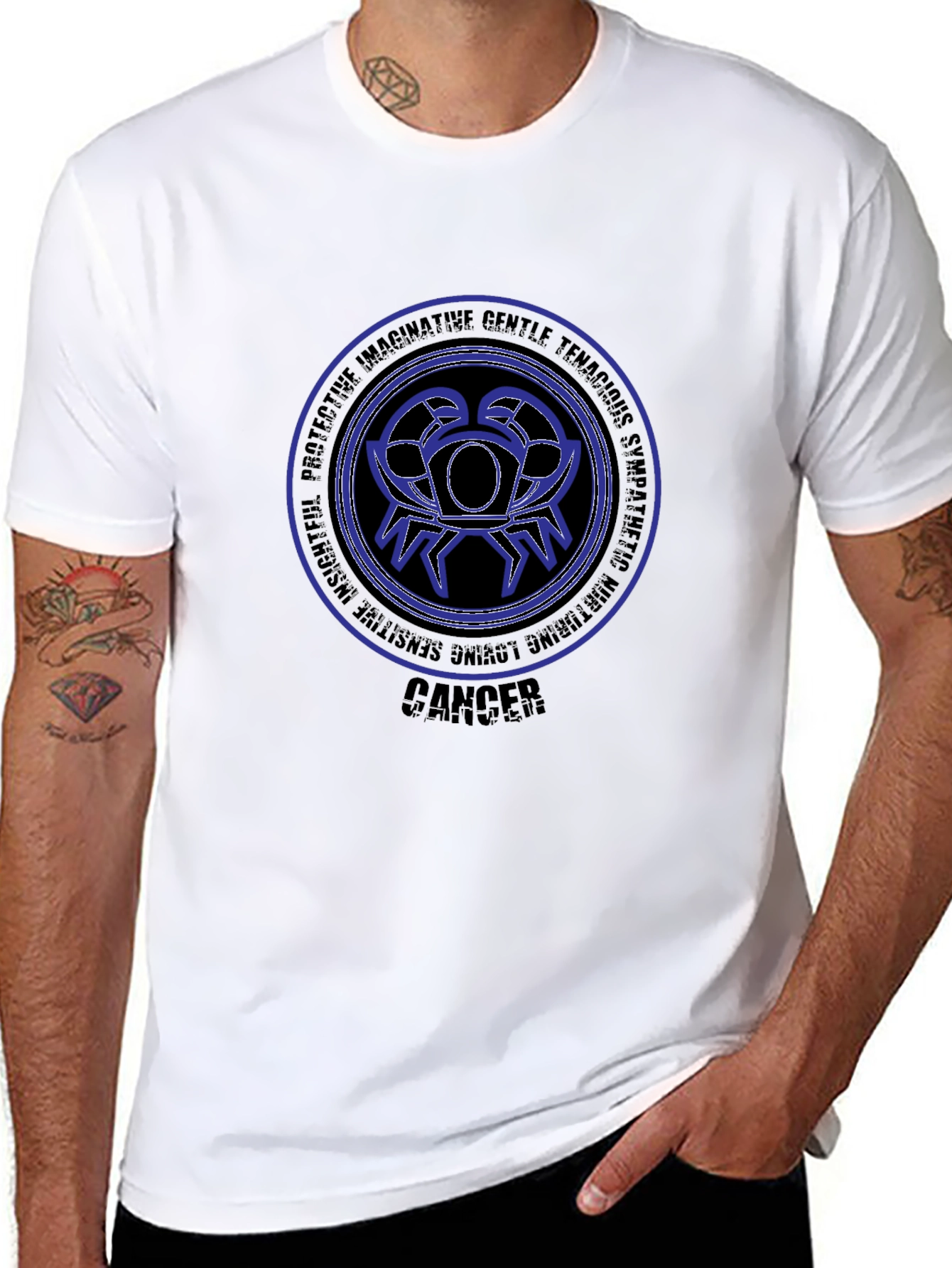 Cancer Zodiac Black T-Shirt
