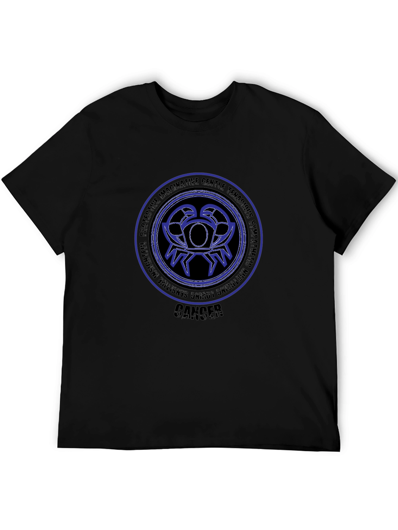 Cancer Zodiac Black T-Shirt