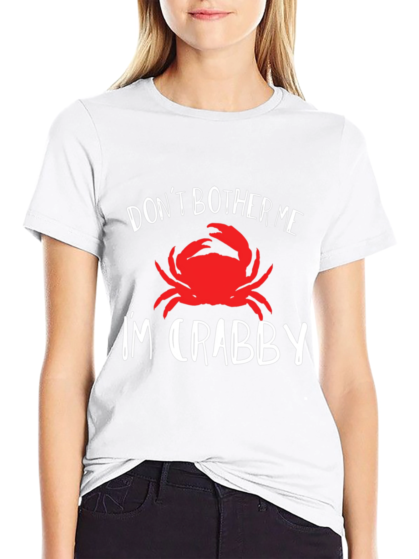Dont Bother Me Im Crabby Black T-Shirt